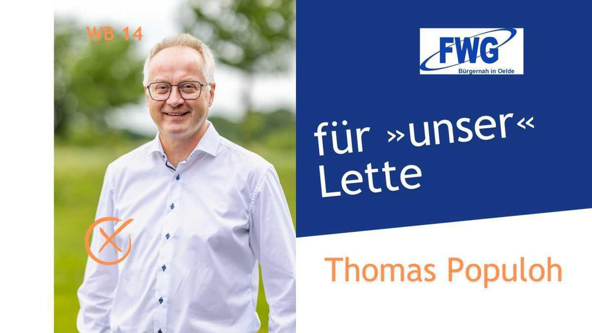 Thomas Populoh - Ihr Kandidat für den WB14 Thomas Populoh - Ihr Kandidat für den WB14