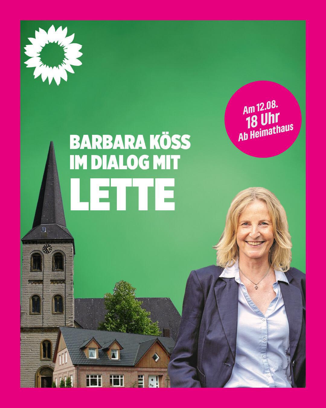 Barbara Köß im Dialog mit Lette am 12.08.