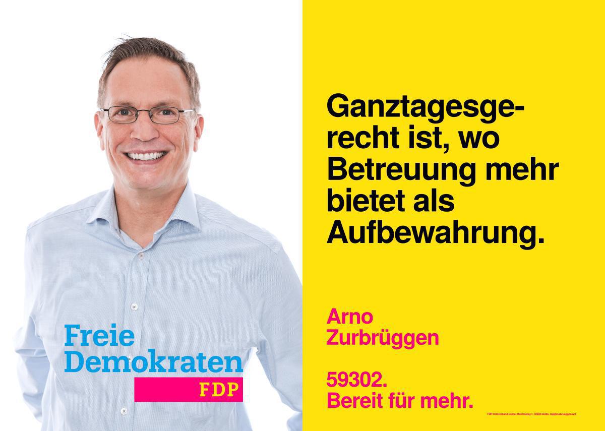 FDP Oelde - unser Kandidat für den Wahlbezirk 11 (Von-Ketteler-Schule II): Arno Zurbrüggen FDP Oelde - unser Kandidat für den Wahlbezirk 11 (Von-Ketteler-Schule II): Arno Zurbrüggen