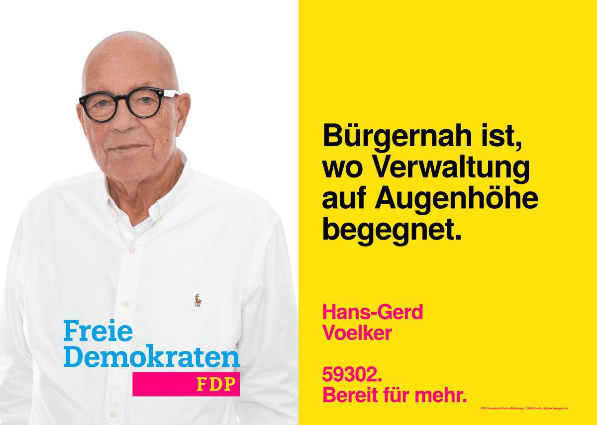 FDP Oelde - unser Kandidat für den Wahlbezirk 14 (Gottfriedheim II): Hans-Gerd Voelker FDP Oelde - unser Kandidat für den Wahlbezirk 14 (Gottfriedheim II): Hans-Gerd Voelker