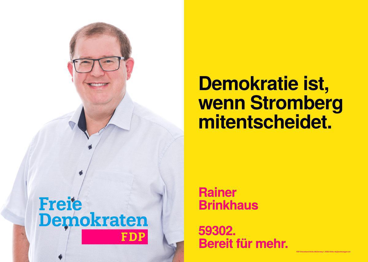 FDP Oelde - unser Kandidat für den Wahlbezirk 19 (Lambertus-Schule III): Rainer Brinkhaus FDP Oelde - unser Kandidat für den Wahlbezirk 19 (Lambertus-Schule III): Rainer Brinkhaus