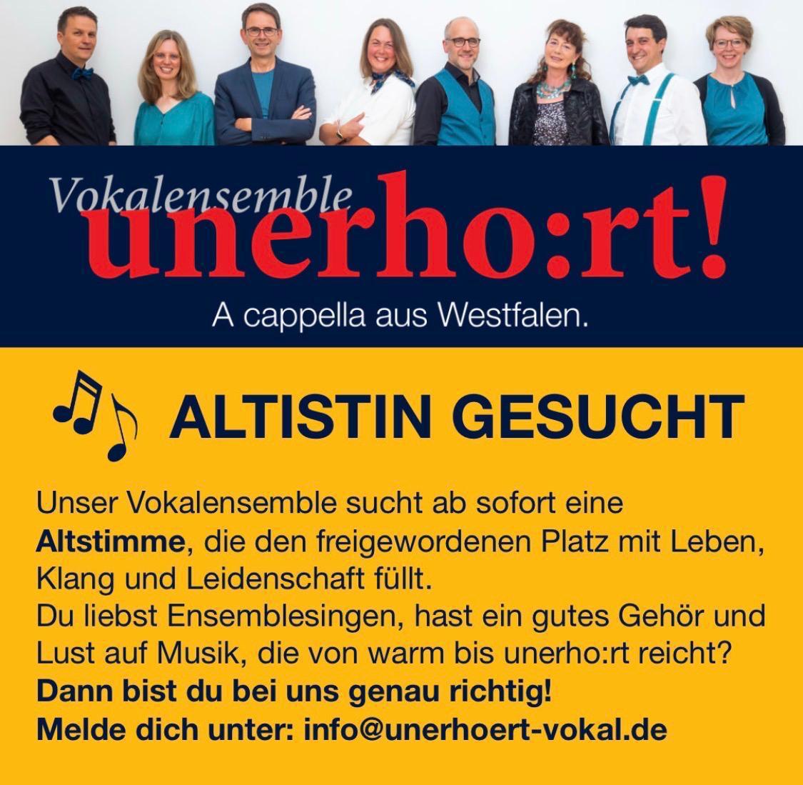 Altistin für unerho:rt! gesucht