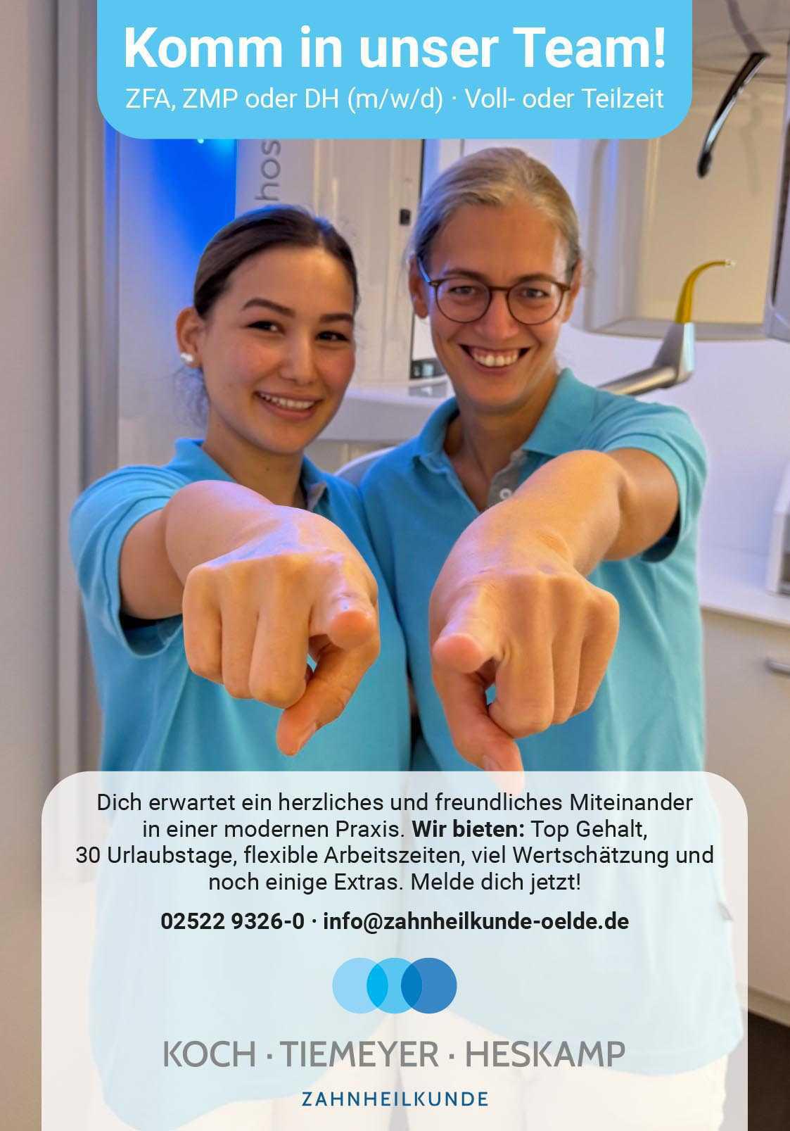 ZFA, ZMP oder DH (m/w/d) - Voll- oder Teilzeit ZFA, ZMP oder DH (m/w/d) - Voll- oder Teilzeit