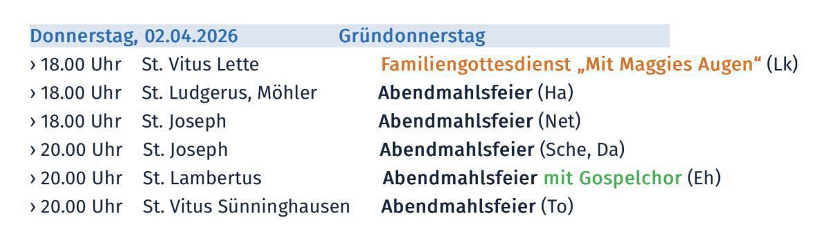 Oster-Gottesdienst | Katholisch in Oelde