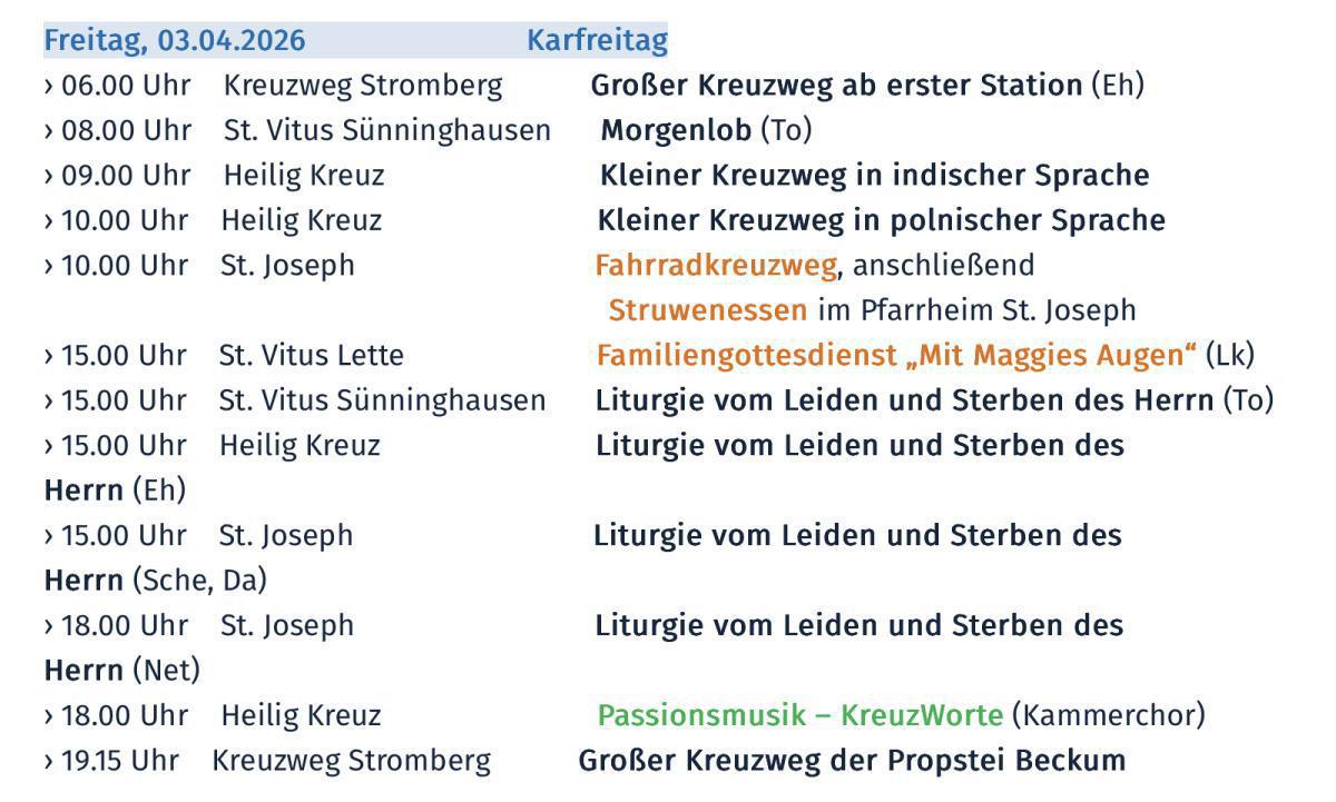 Karfreitag-Gottesdienst | Katholisch in Oelde