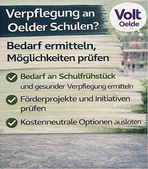 Ohne Frühstück in die Schule? VOLT fordert Prüfung von Angeboten