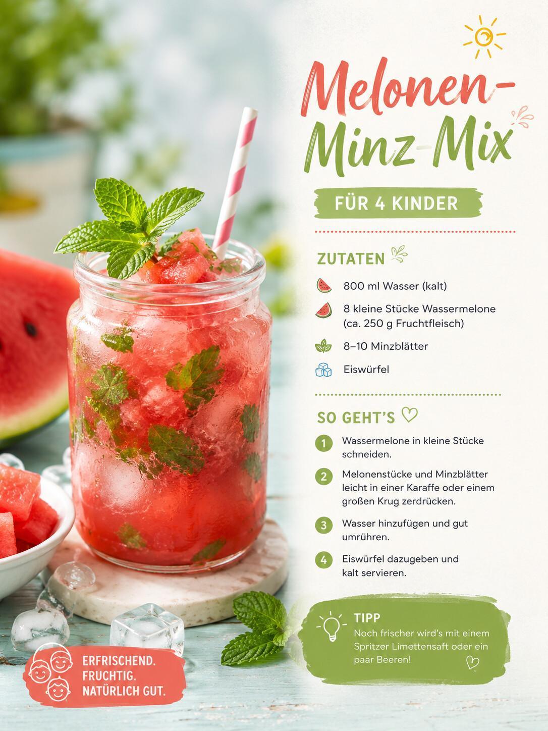 Cocktail-Party für die Kleinen: So trinken Kinder im Sommer ganz nebenbei mehr Cocktail-Party für die Kleinen: So trinken Kinder im Sommer ganz nebenbei mehr