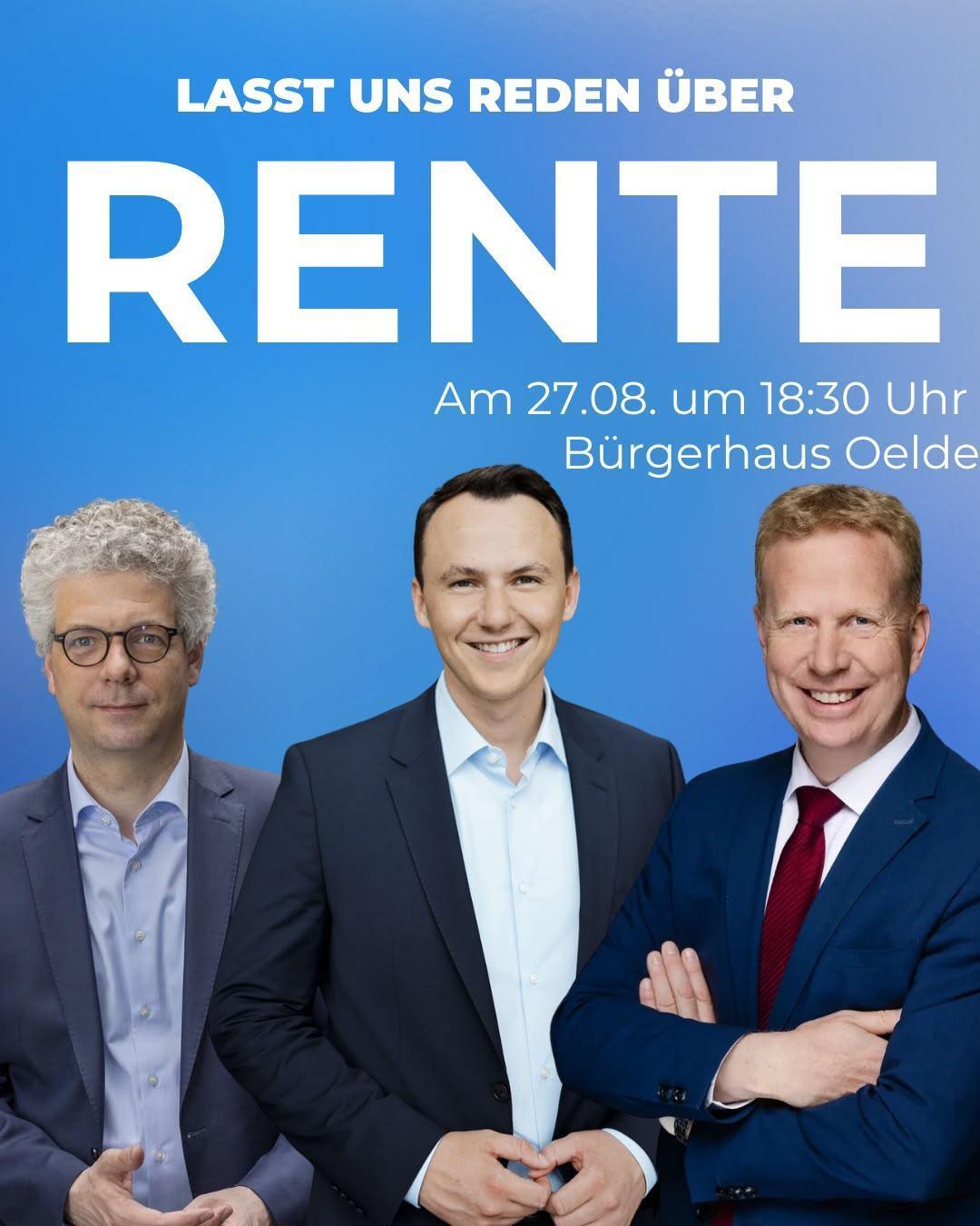 CDU-Stadtverband Oelde und Junge Union Kreis Warendorf: Diskussion über die Zukunft der Rente