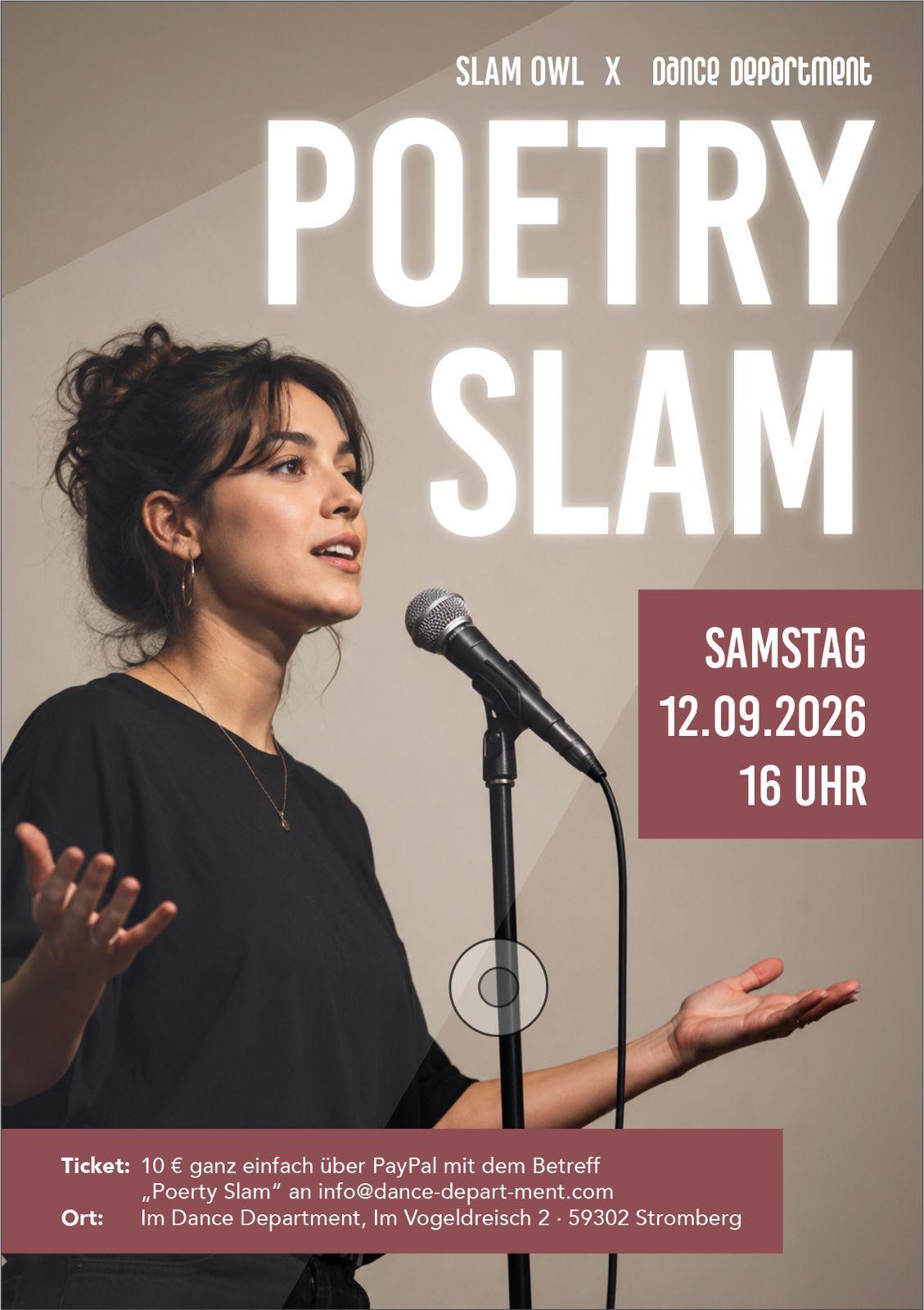 Poetry Slam im Dance Department