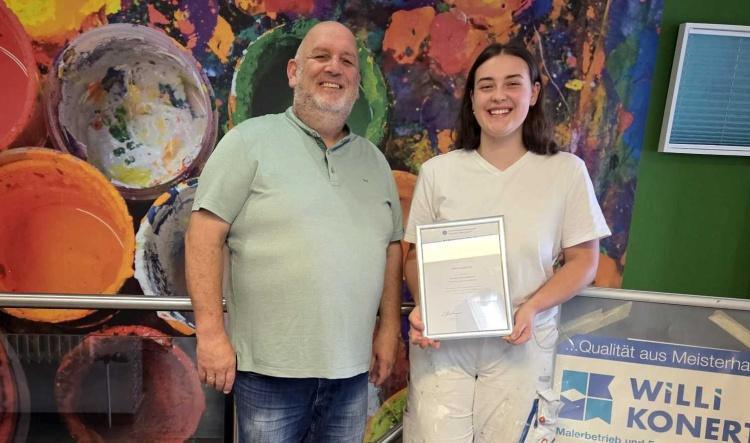 Malerbetrieb Konert: Sophia Paschedag ist Innungsbeste
