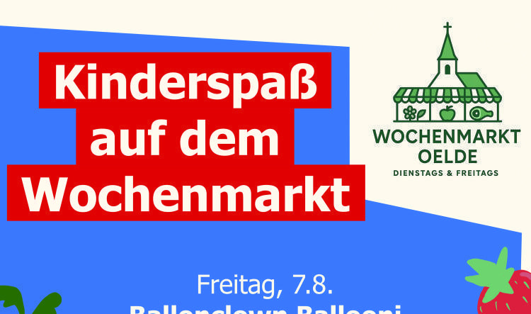 Kinderspaß auf dem Oelder Wochenmarkt  Mitmach-Angebote sorgen in den Sommerferien für Unterhaltung