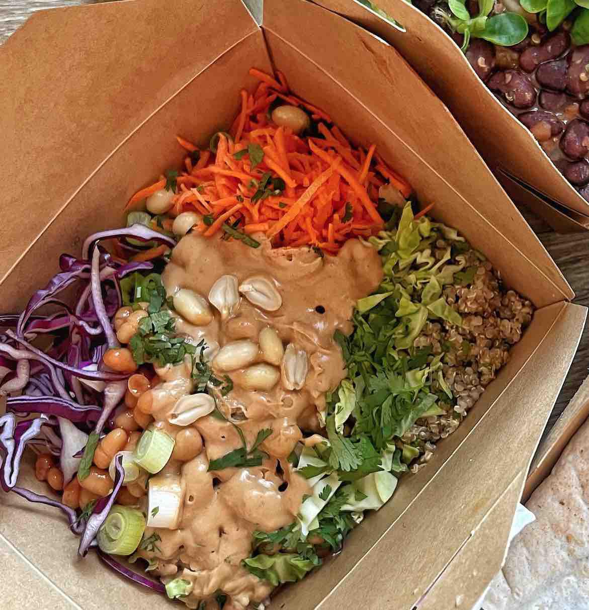 Edame peanut crunch salad