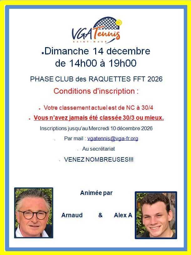 Raquettes FFT Femmes 2026