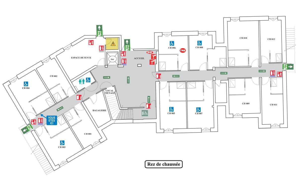 Plan hôtel Lou Gandar