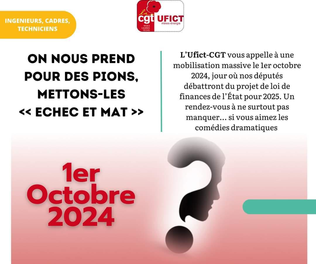 1 er Octobre Appel à la grève