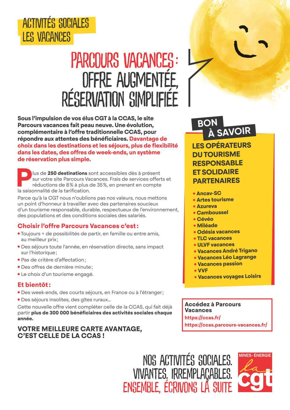 Parcours Vacances : Offre Augmentée, Réservation Simplifiée