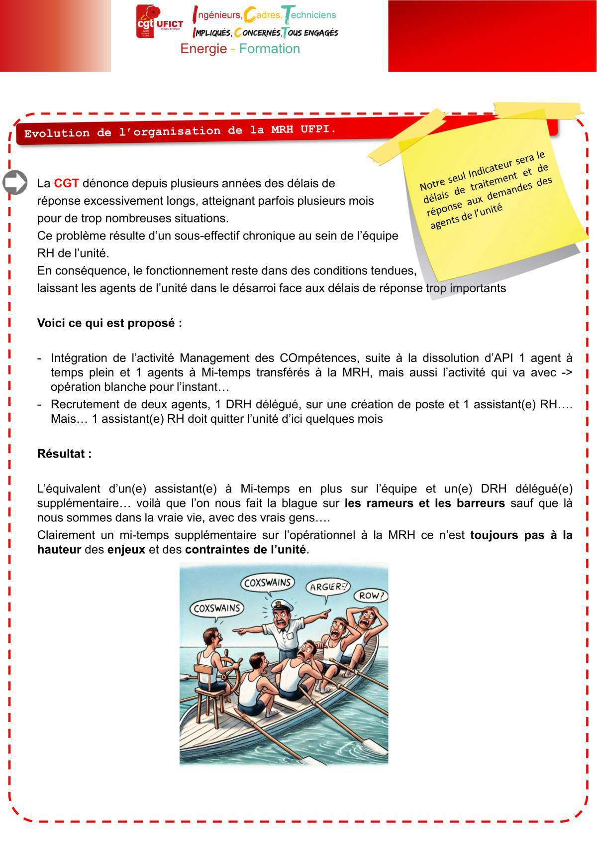 Compte rendu CGT du CSE UFPI du 13 mai 2025