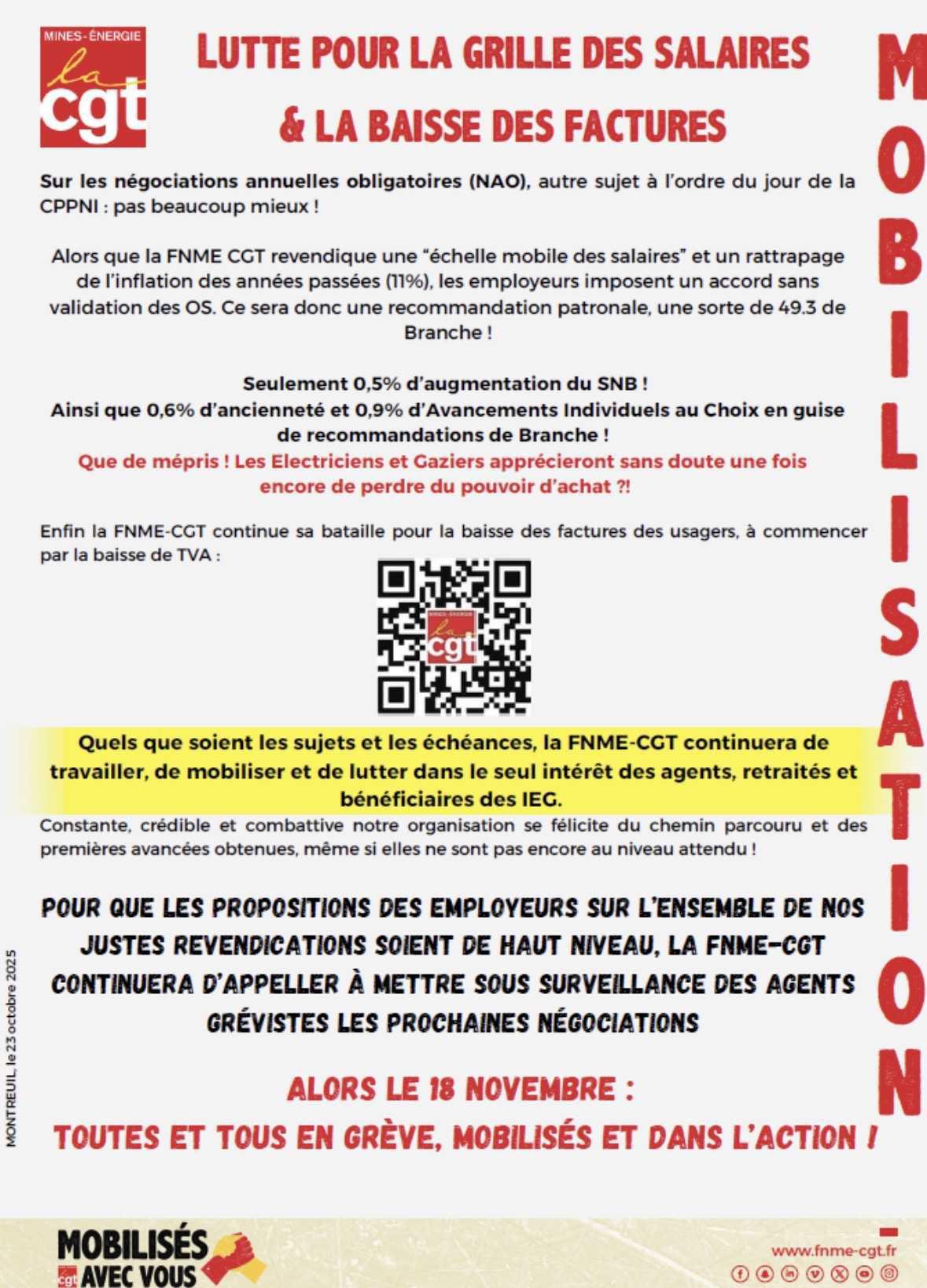 Lutte pour la grille des salaires, où en est-on?