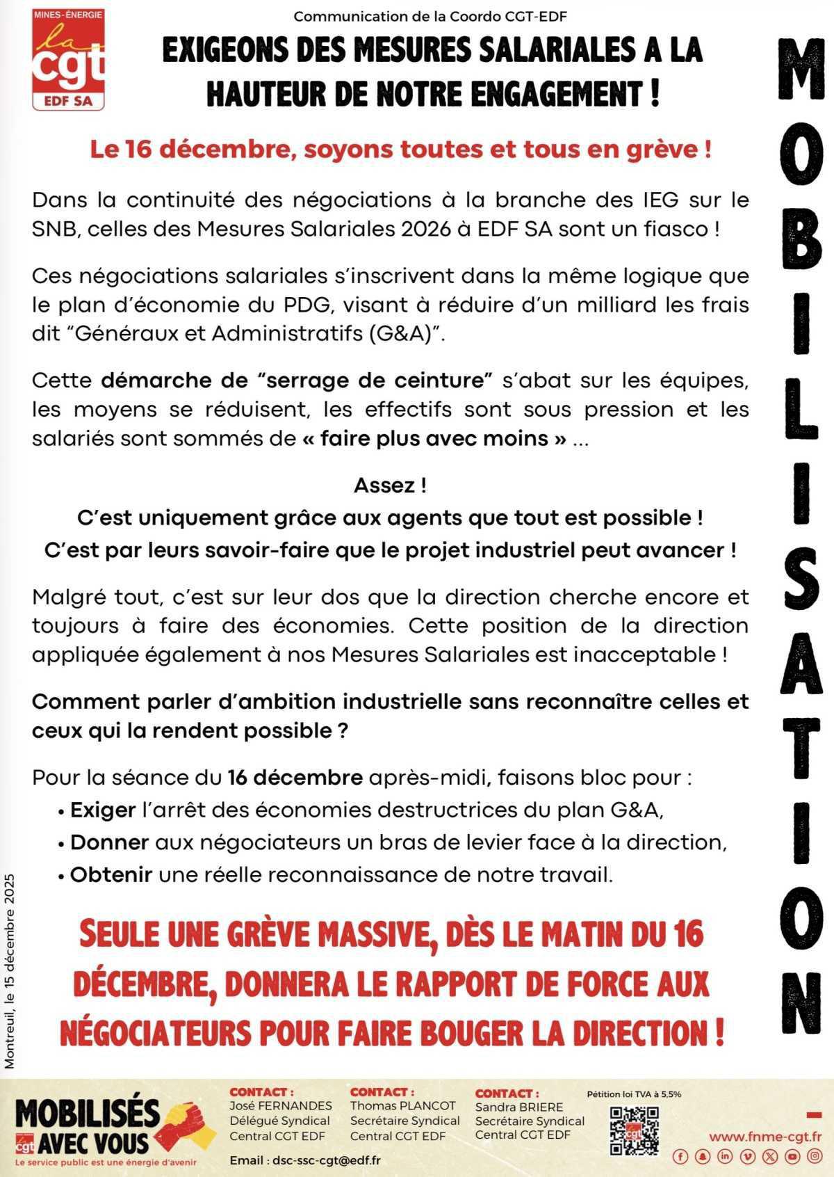 Exigeons des mesures salariales à la hauteur de notre engagement !