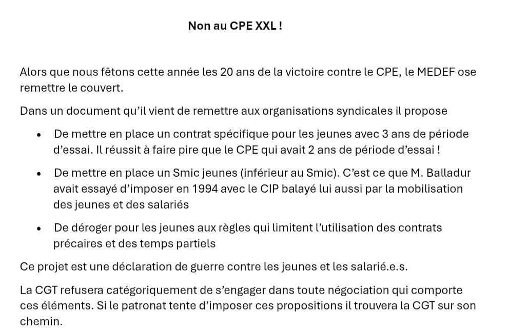 Non au CPE XXL!