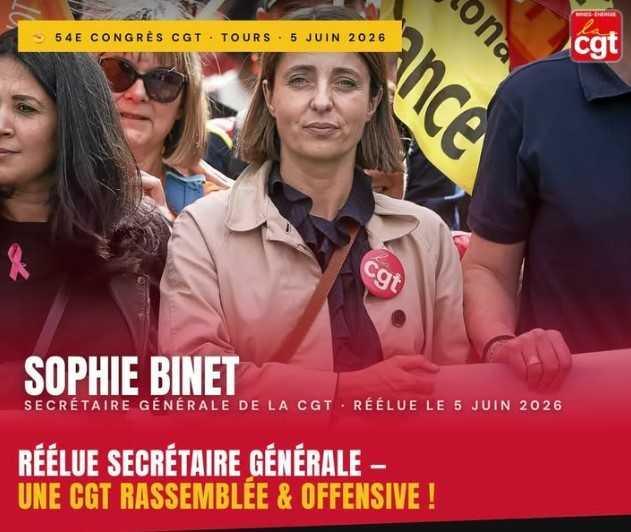 Sophie Binet : réélue Secrétaire Générale de la CGT