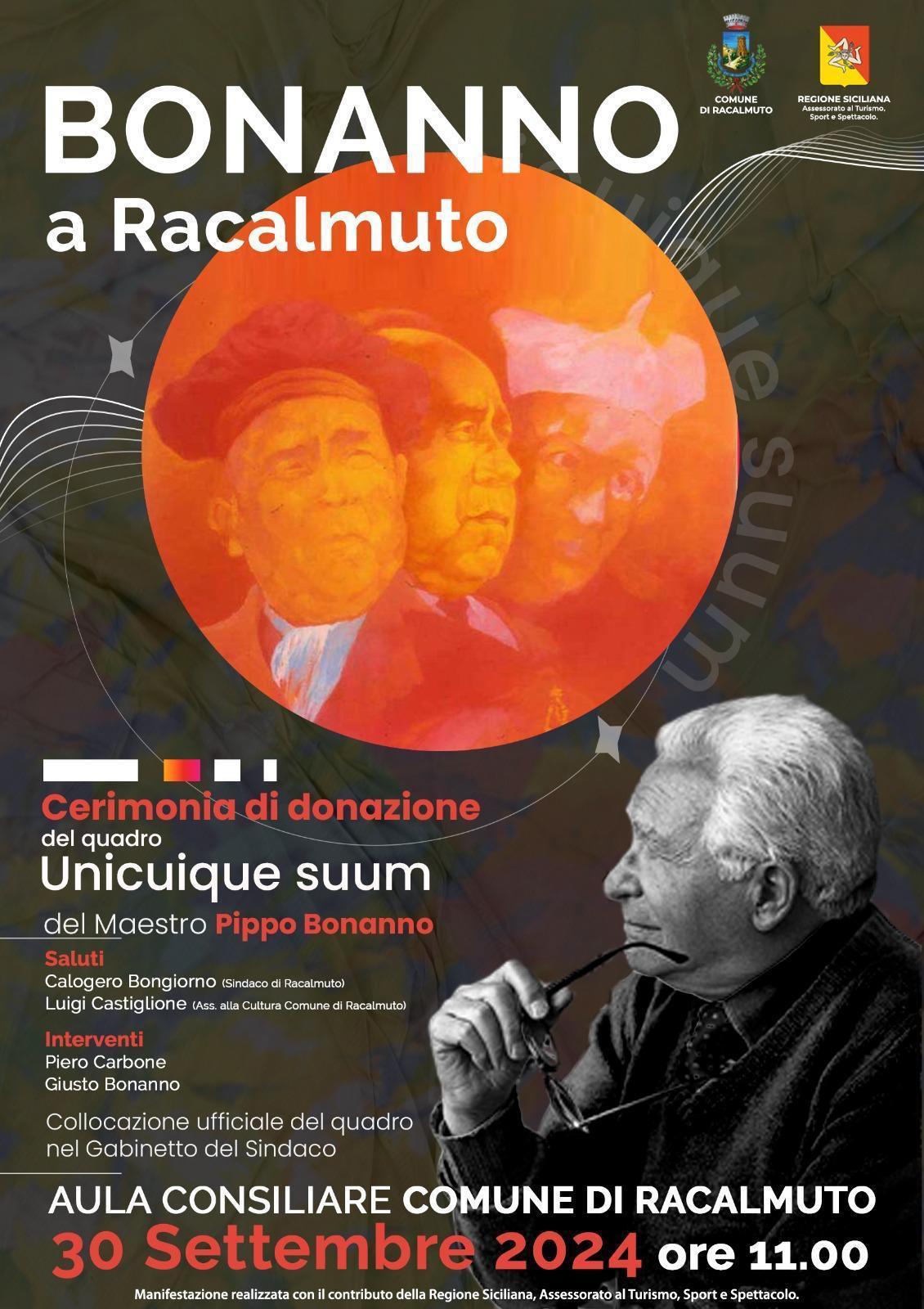 Cerimonia di donazione del quadro del Maestro Pippo Bonanno (inizio ore 11:00)