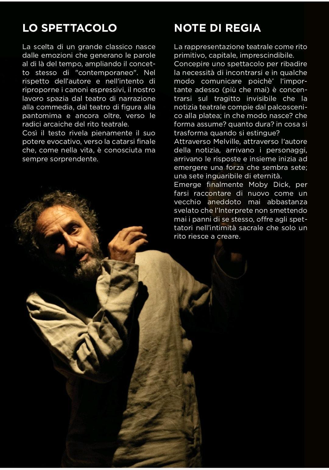 "Moby Dick" Il Rito(inizio ore 20.00)