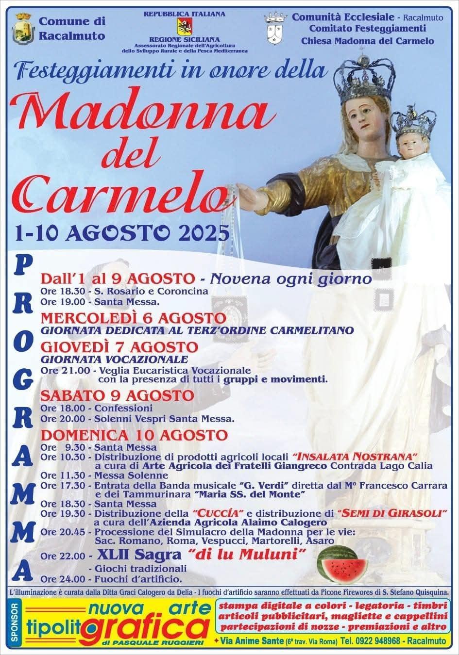 Festeggiamenti in onore della Madonna del Carmelo