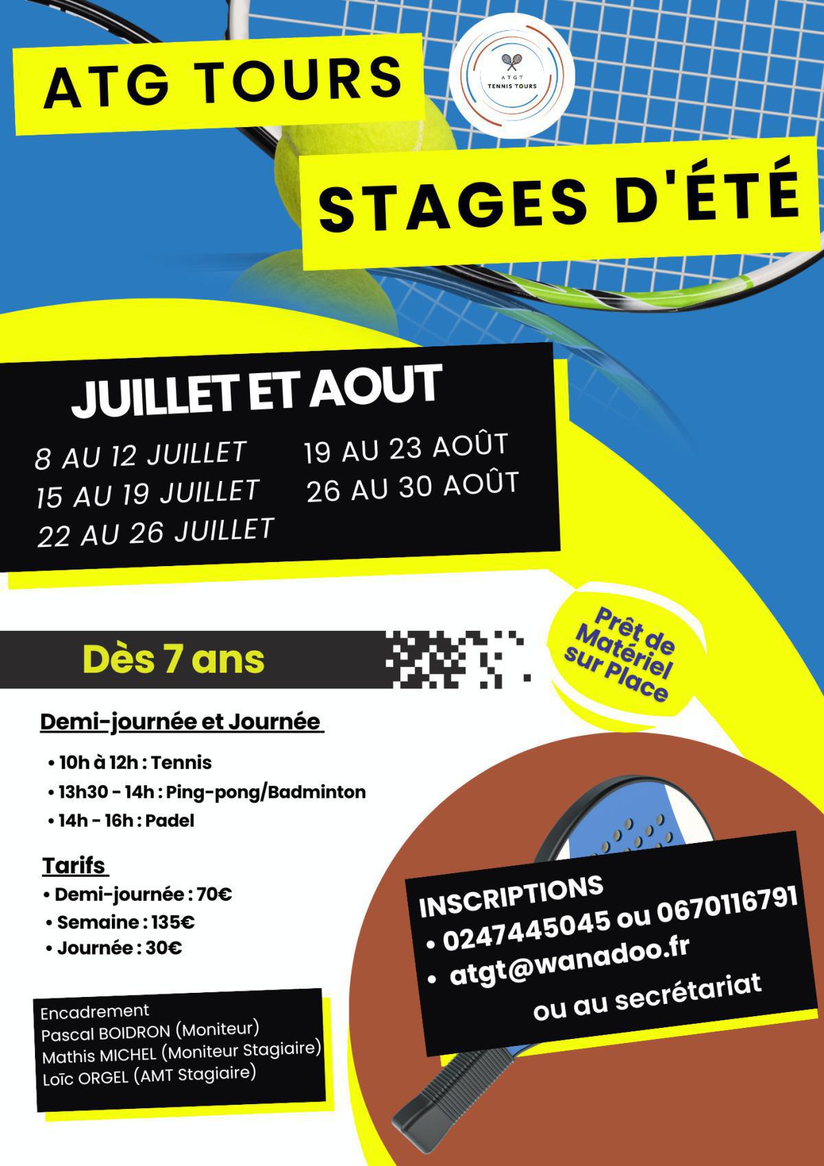 STAGES JEUNES D'ÉTÉ 🎾🔵