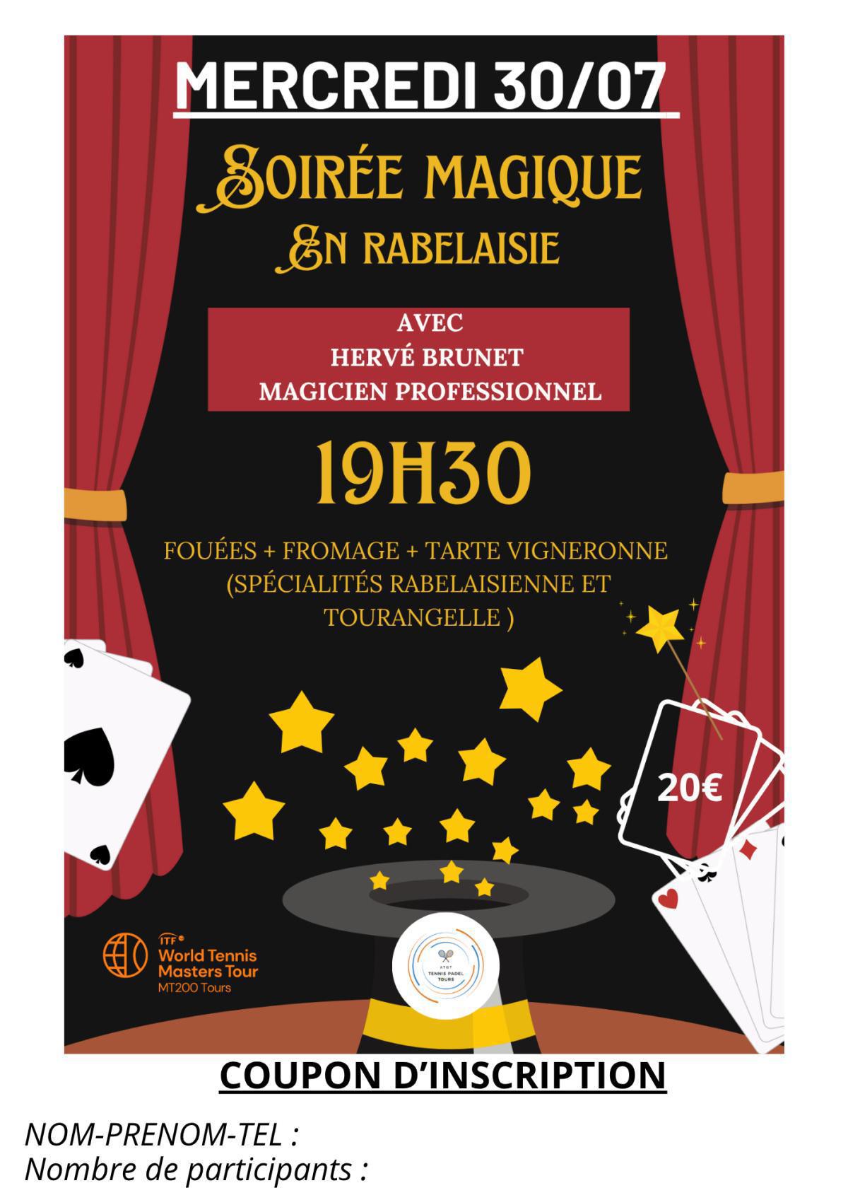 SOIRÉE MAGIE EN RABELAISIE 🧙🥧