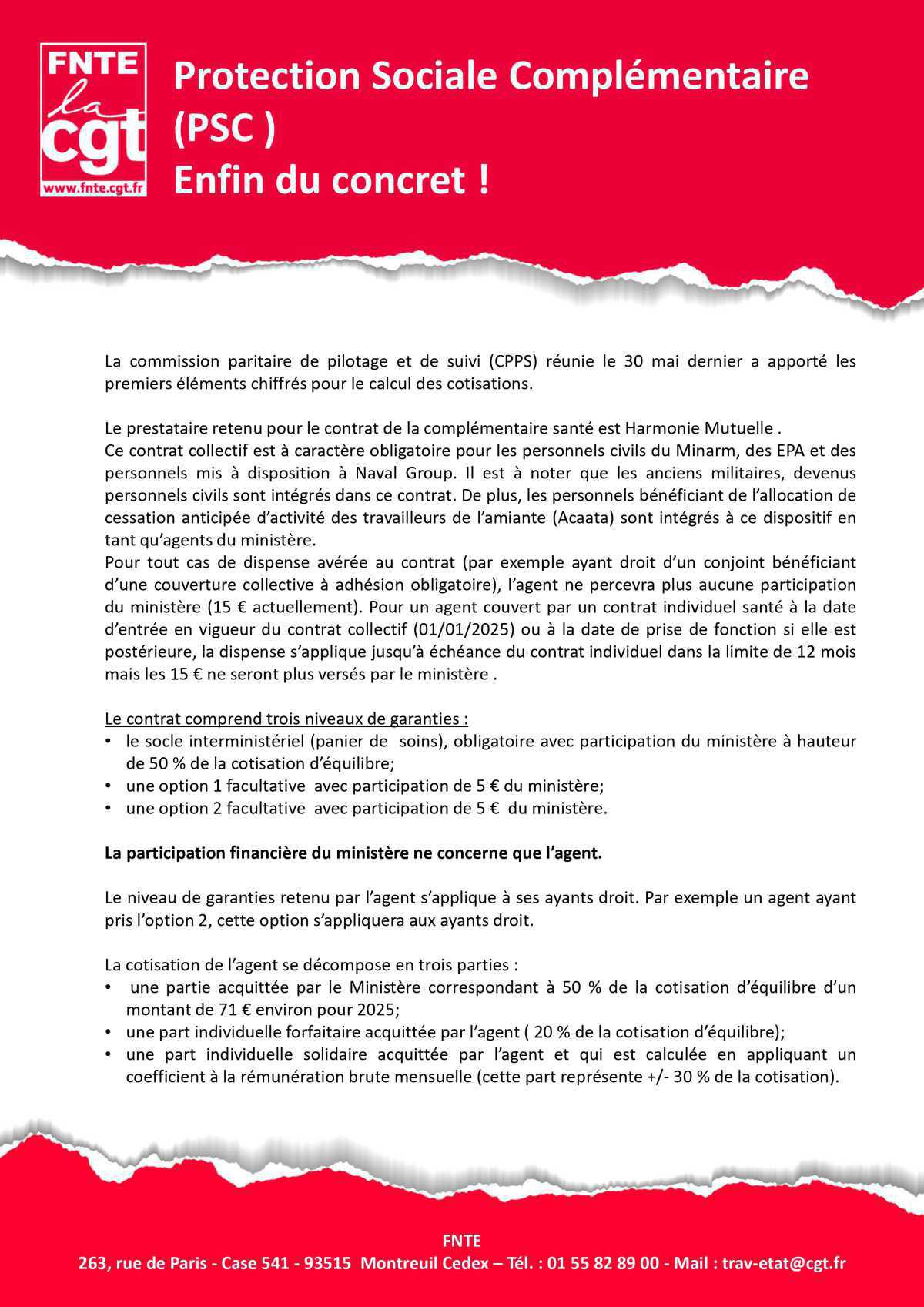 FNTE : Protection Sociale Complémentaire (PSC)