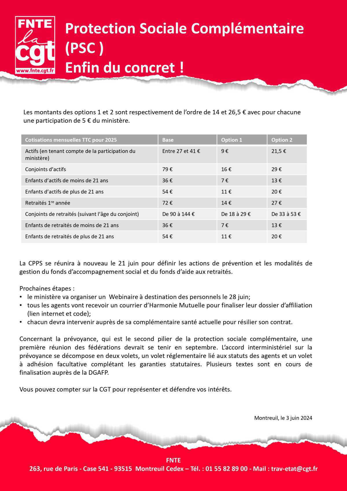 FNTE : Protection Sociale Complémentaire (PSC)
