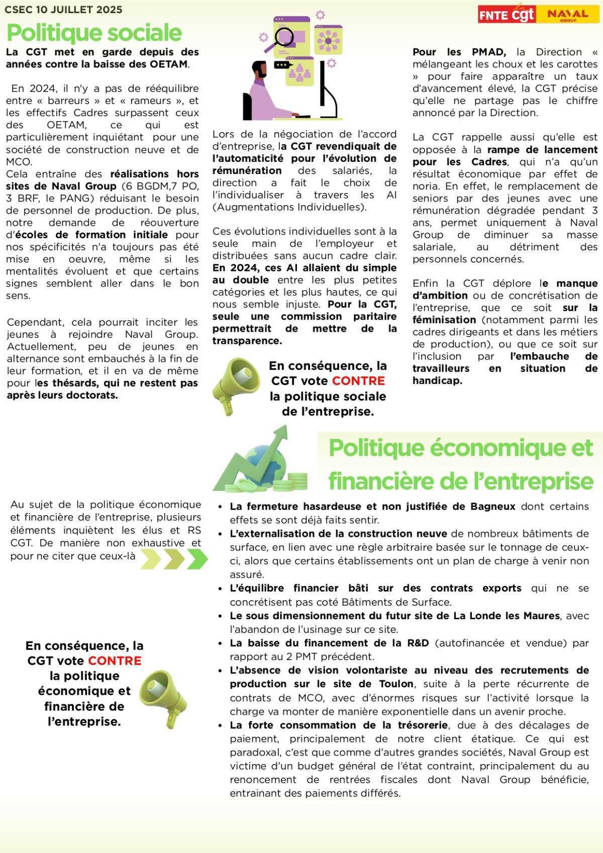 Compte rendu CSEC juin/juillet 2025