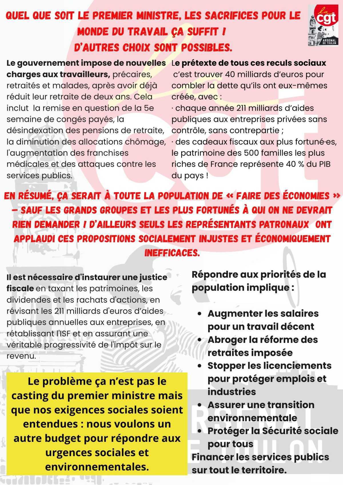 Grève et manifestation du 18 septembre !