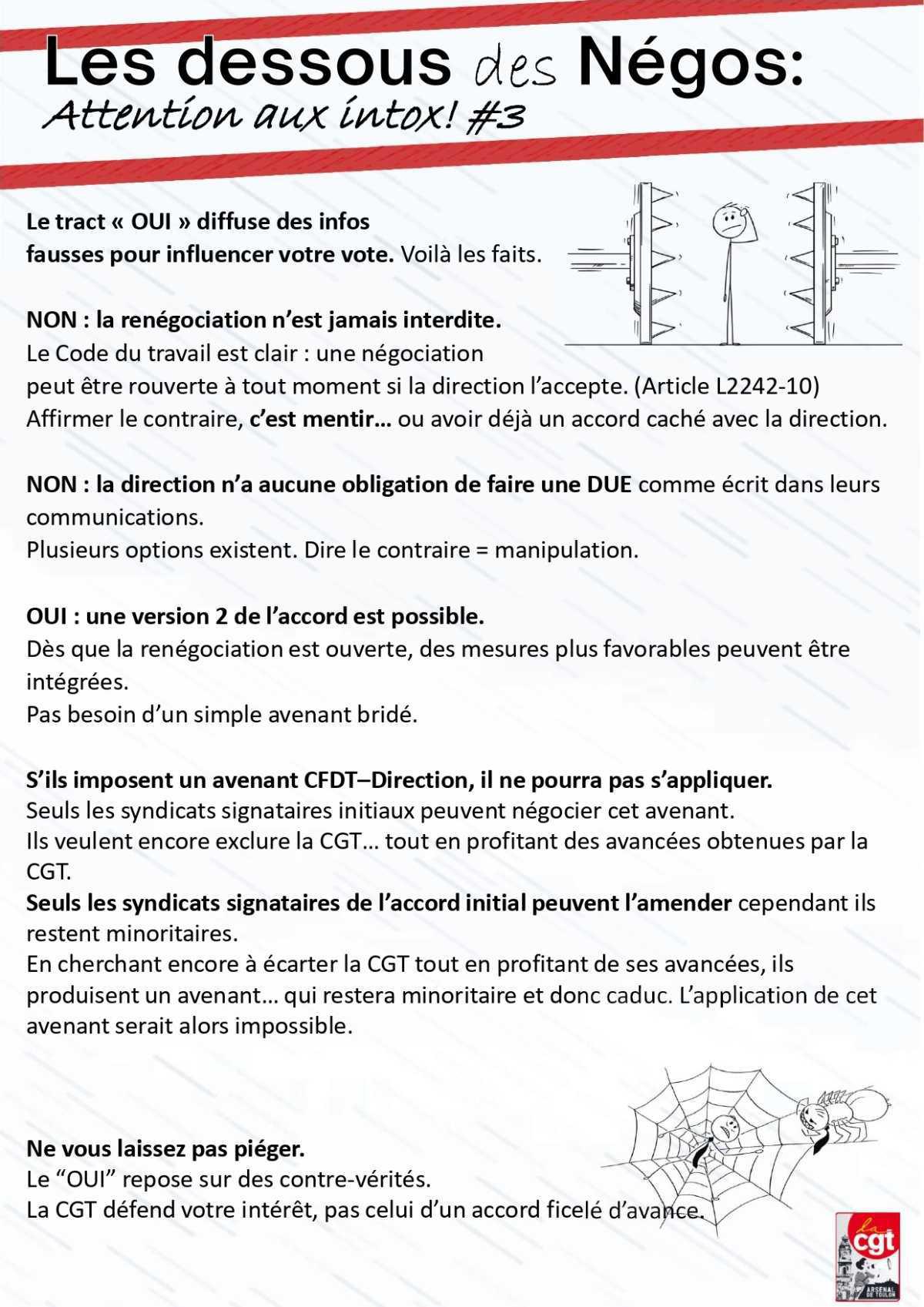 les dessous des negos #3 Attention aux intox !