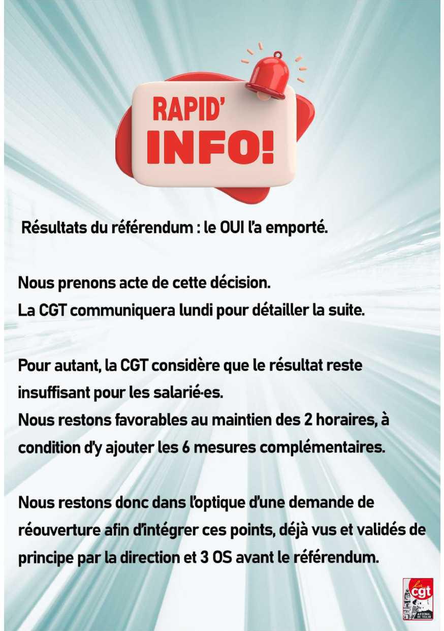 RAPID' INFO: Referendum résultat!