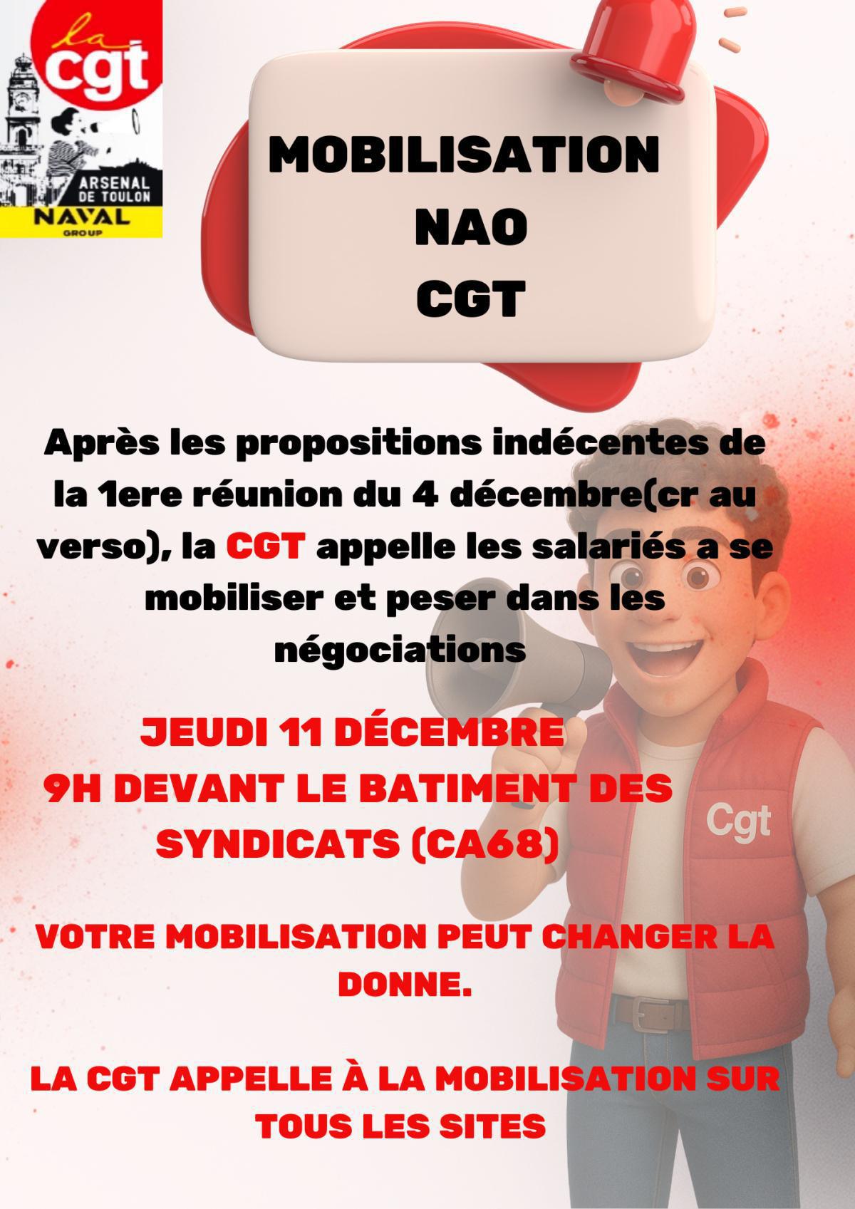 NAO le compte n'y est pas! Mobilisation des salariés