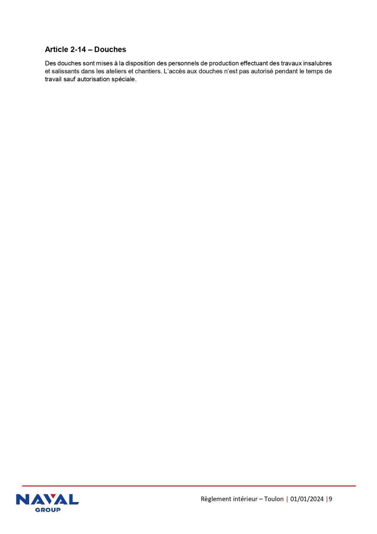 Règlement intérieur