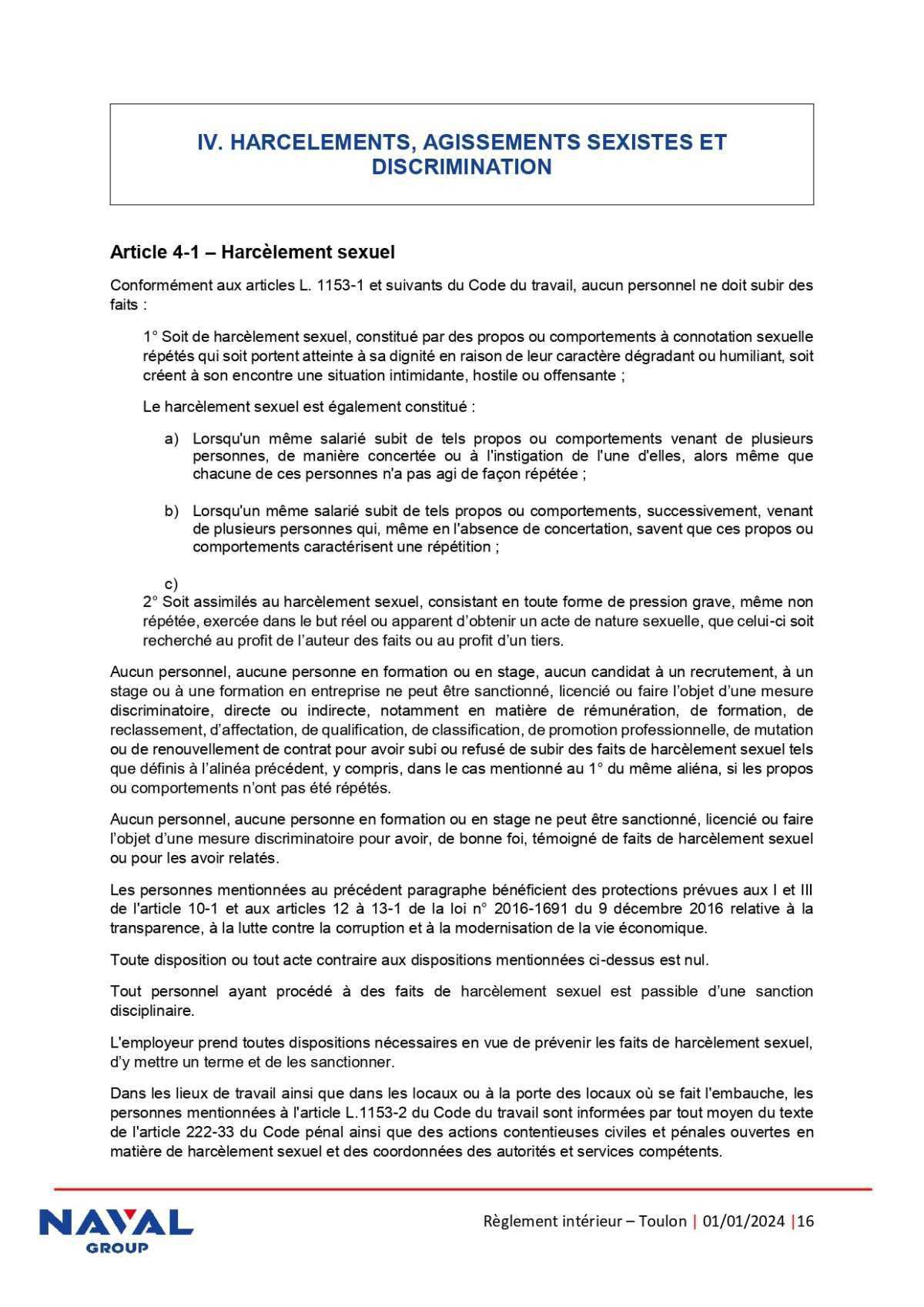 Règlement intérieur