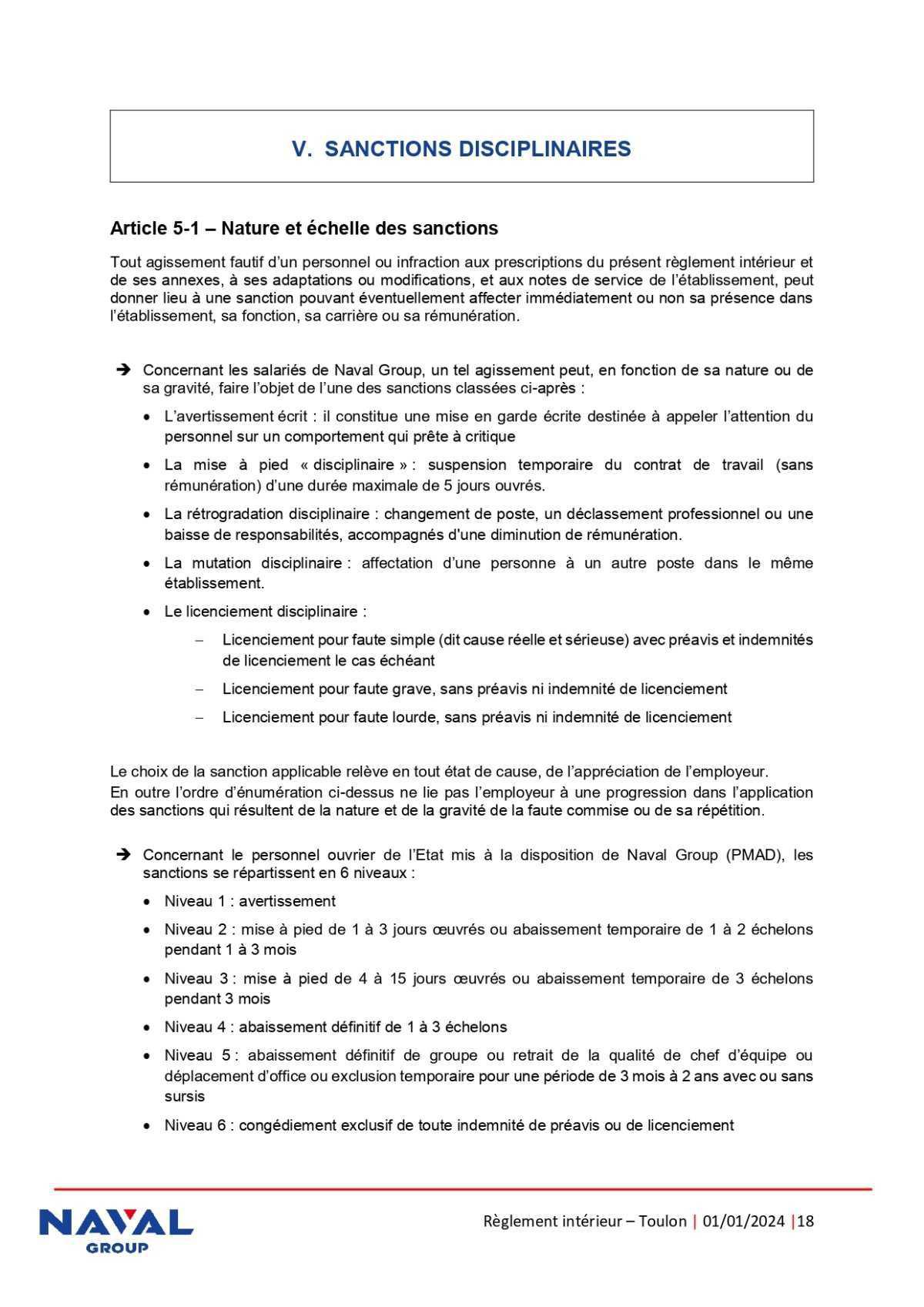 Règlement intérieur