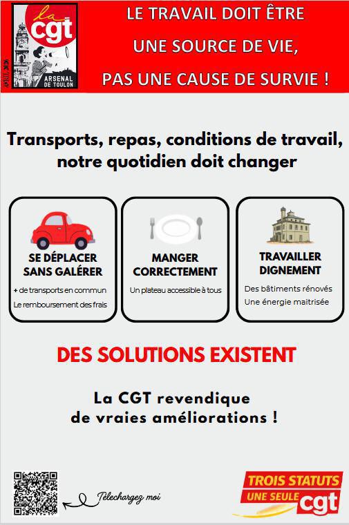 LE TRAVAIL DOIT ETRE UNE SOURCE DE VIE , PAS UNE CAUSE DE SURVIE