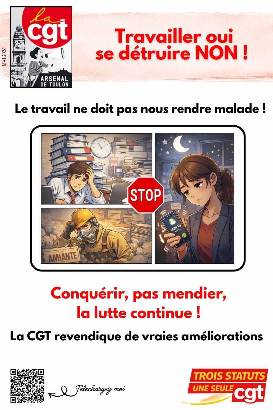 Travailler oui, se détruire NON Travailler oui, se détruire NON