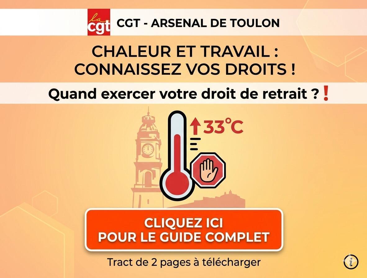 travail forte chaleur et droit retrait.