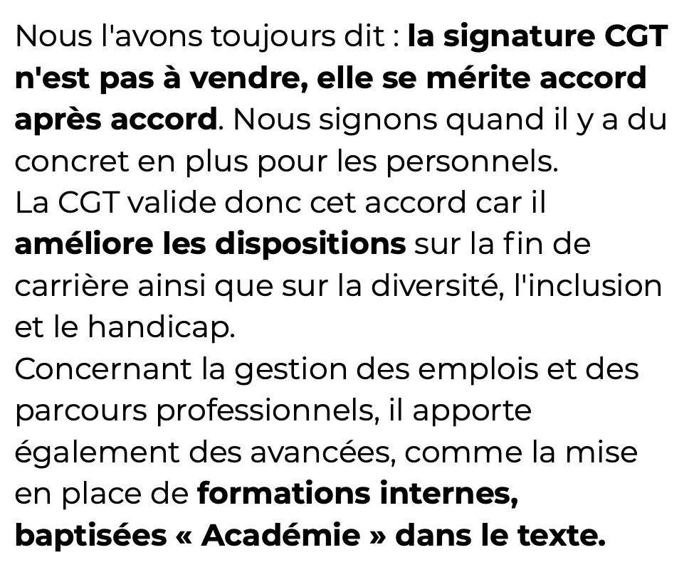 La CGT signe l'accord de Gestion des emplois, des parcours professionnels et de la mixité des métiers. 