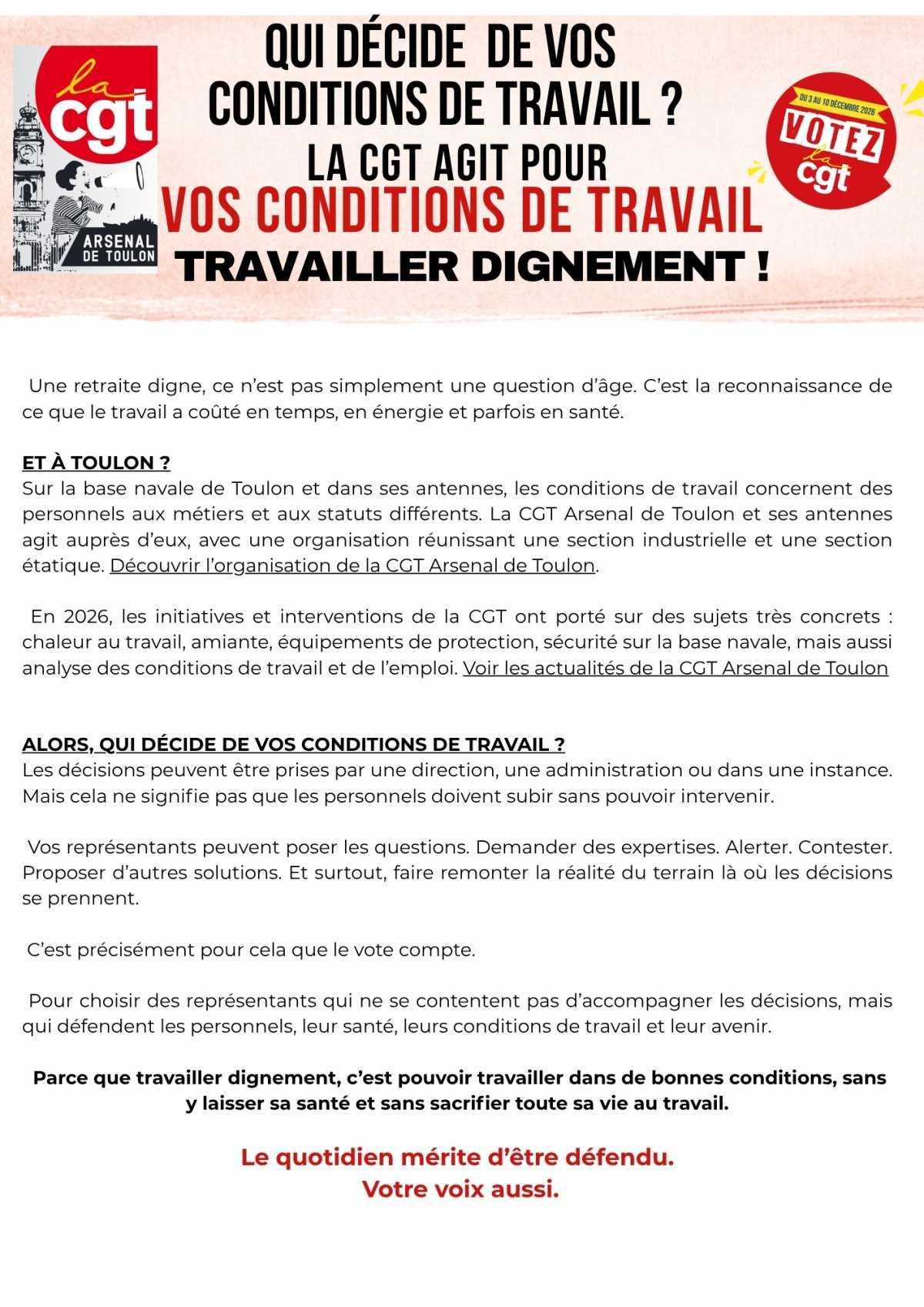 Qui décide de vos conditions de travail?