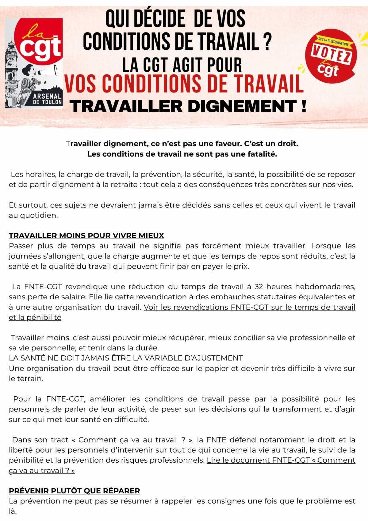Qui décide de vos conditions de travail?