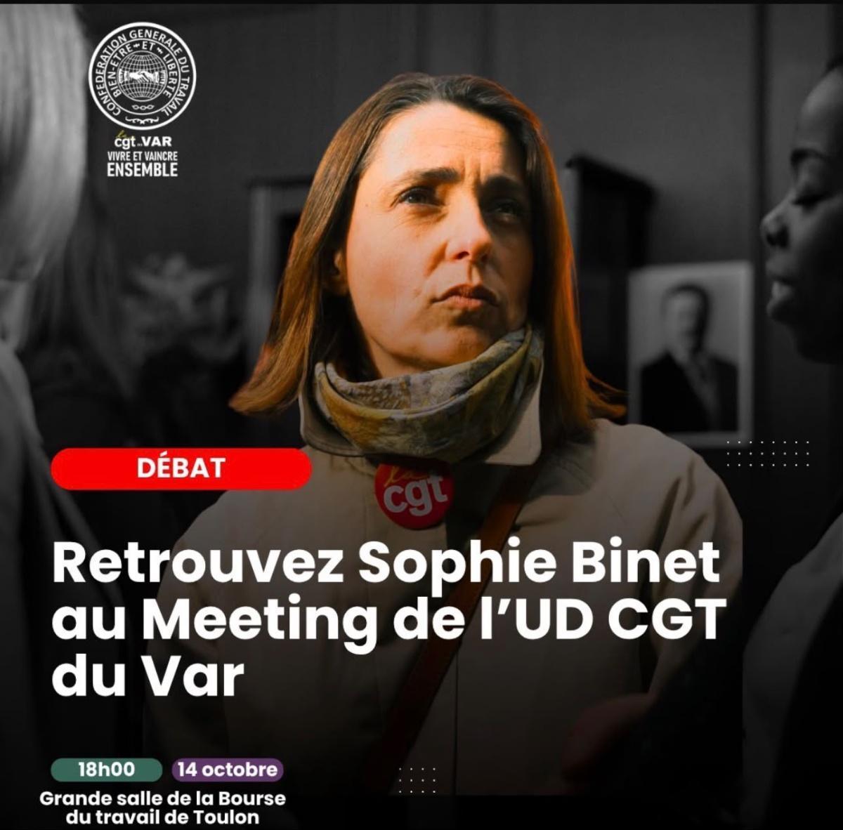 Meeting de Sophie Binet à Toulon