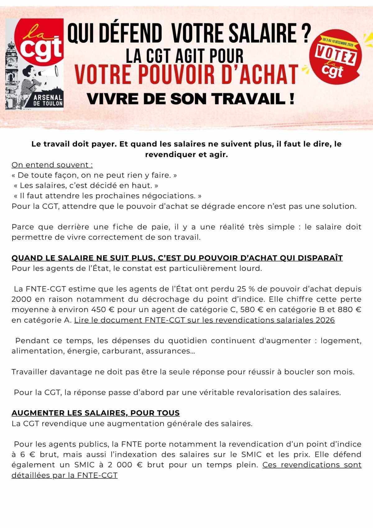 Qui défend votre salaire? 