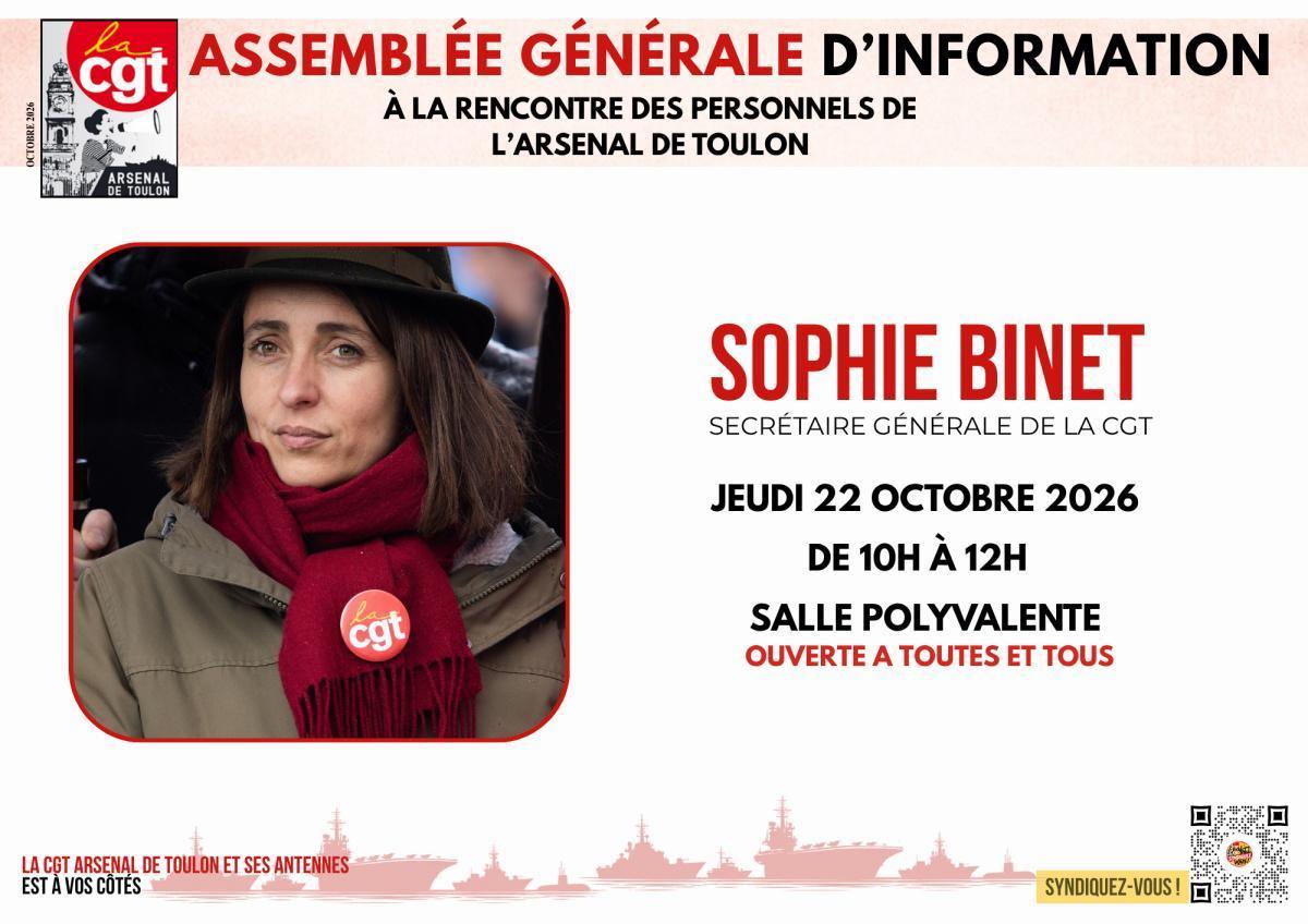AGI CGT le 22 octobre : présence de Sophie Binet! AGI CGT le 22 octobre : présence de Sophie Binet!