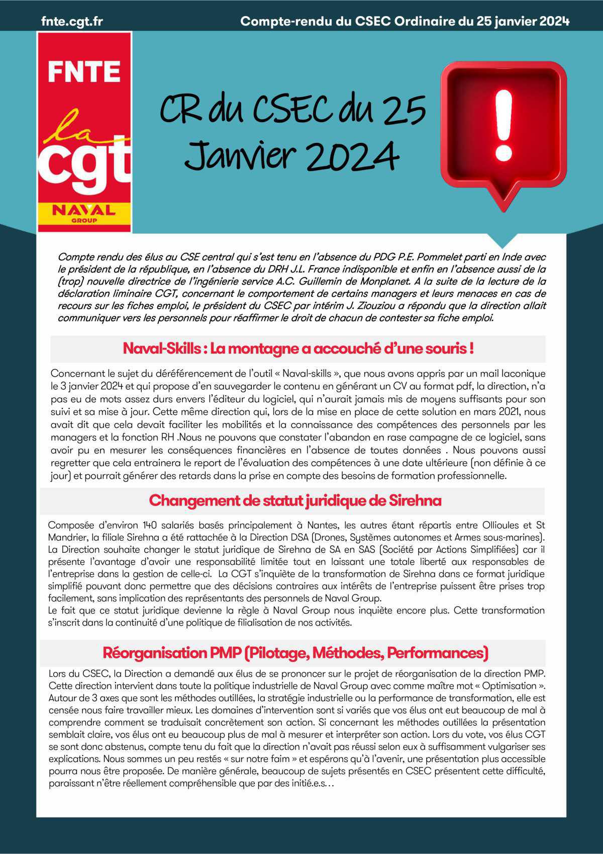 CSEC 25 Janvier 2024